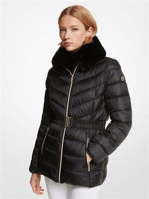 fake michael kors quilted nylon packable down jacket|michael kors water resistant jacket.